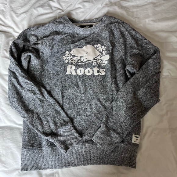 Women’s Roots Crew Neck Salt and Pepper - Picture 1 of 2